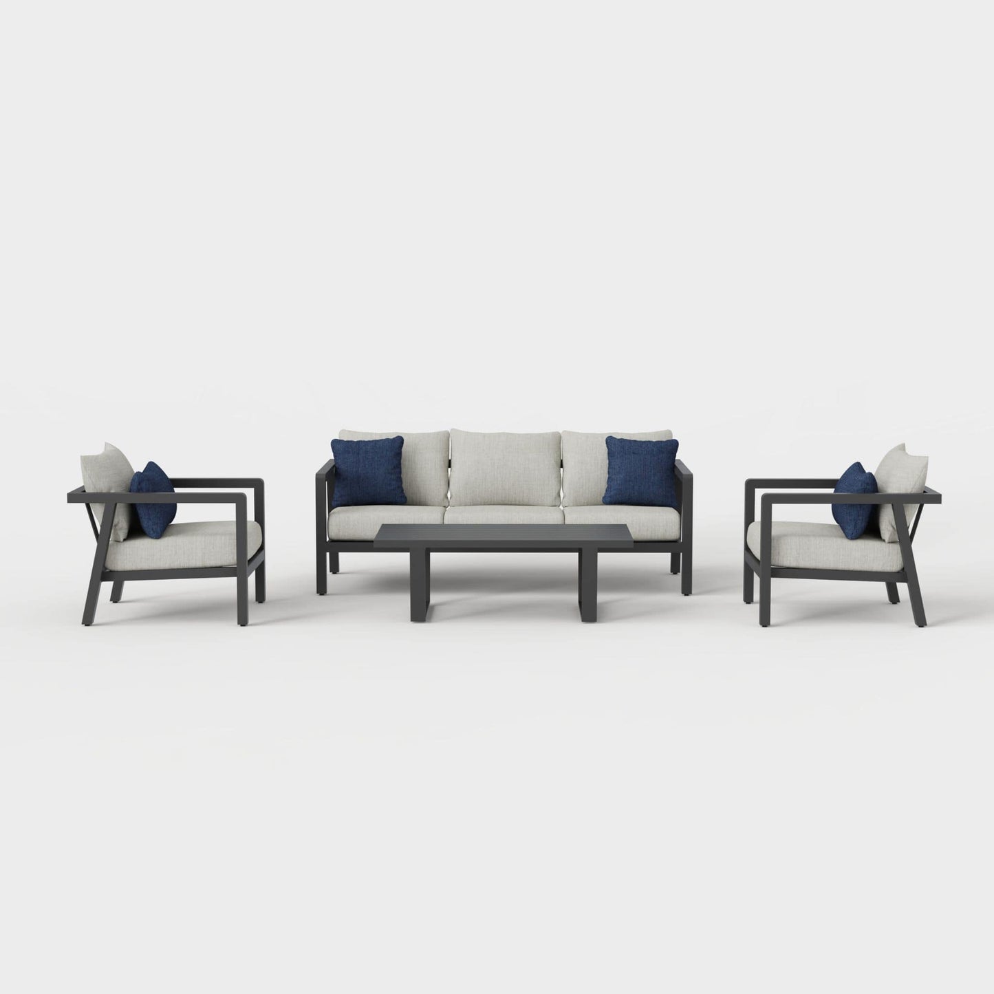 Monarch 4-Piece Lounge Set with Sunbrella® Cushions