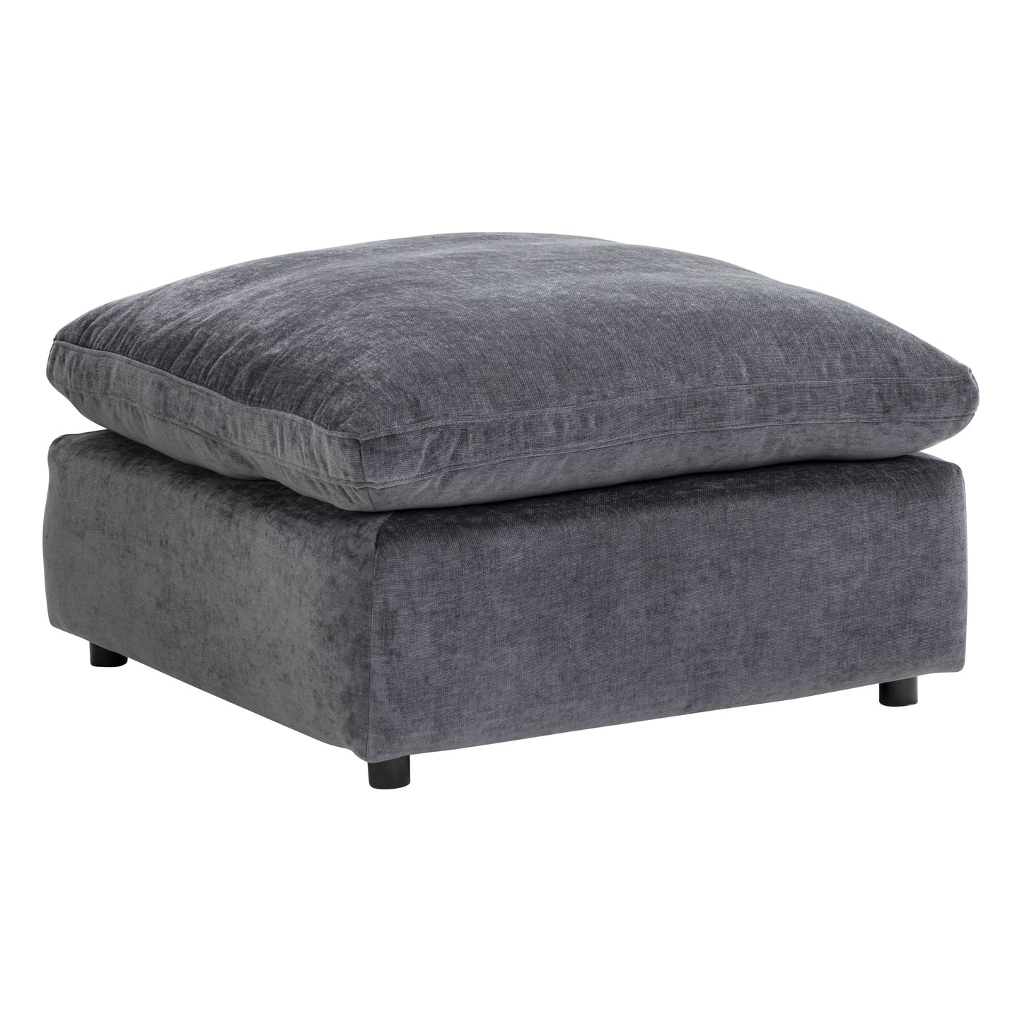 Close view of the Alvora Dark Grey performance fabric and cushions