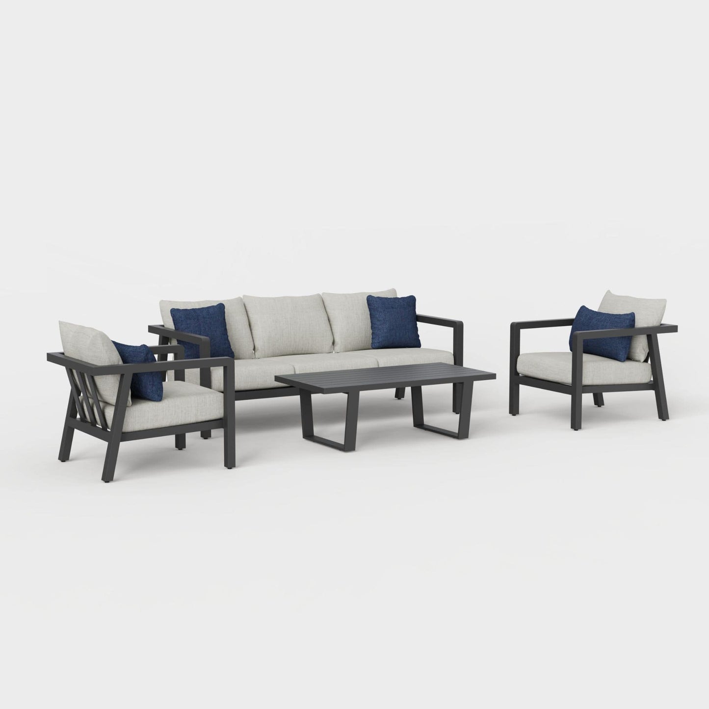 Monarch 4-Piece Lounge Set with Sunbrella® Cushions
