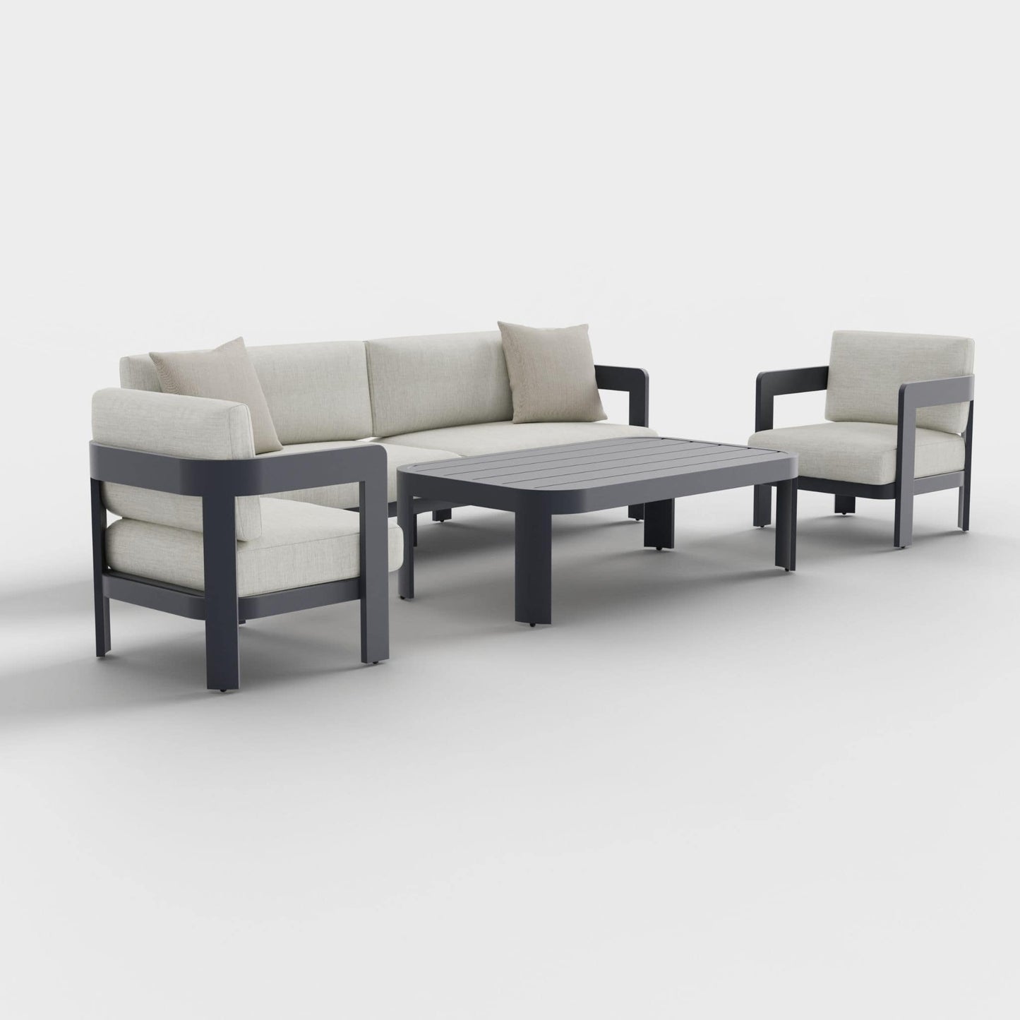Aspen 4-Piece Lounge Set with Sunbrella® Cushions