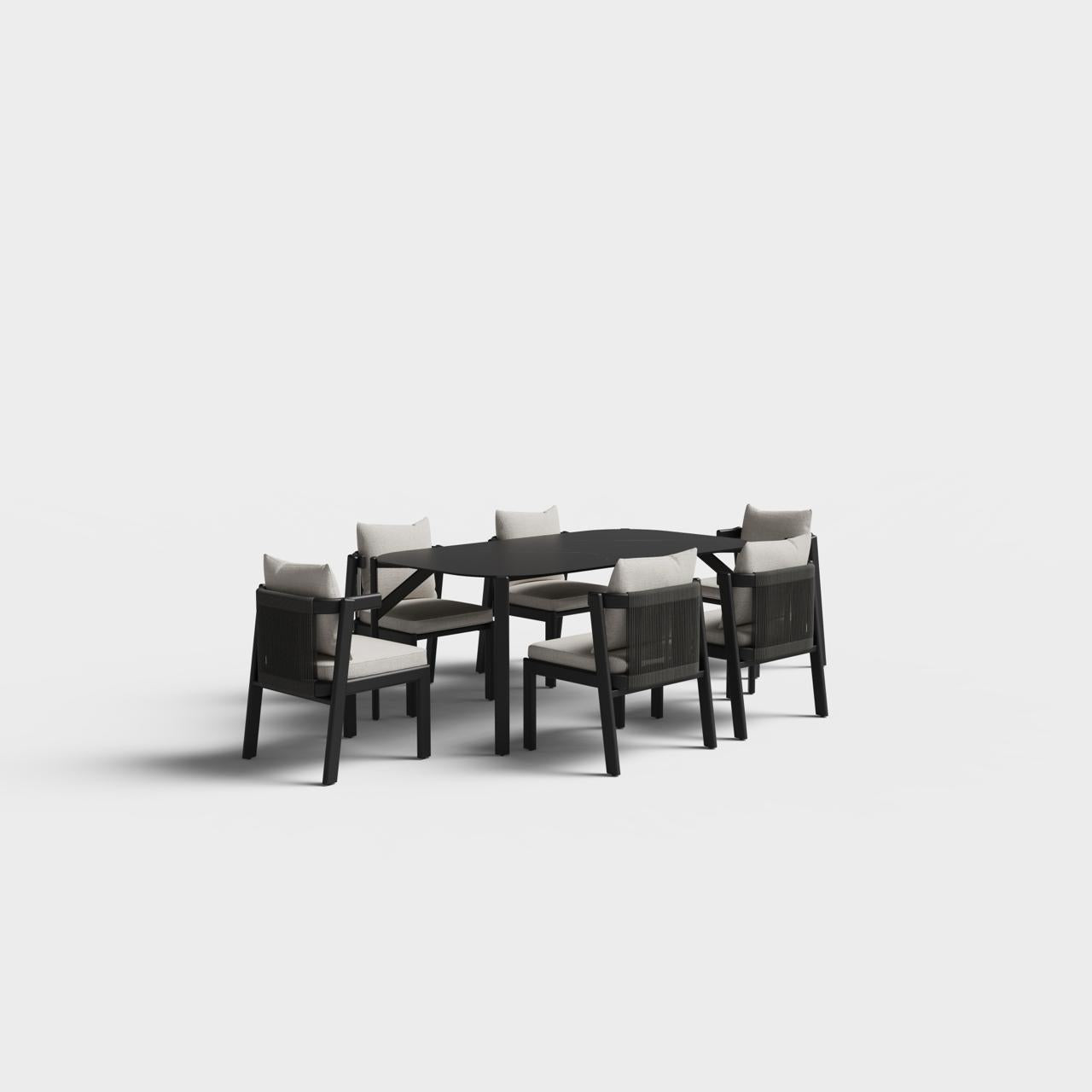Mesa 7‑Piece Dining Set with Sunbrella® Cushions