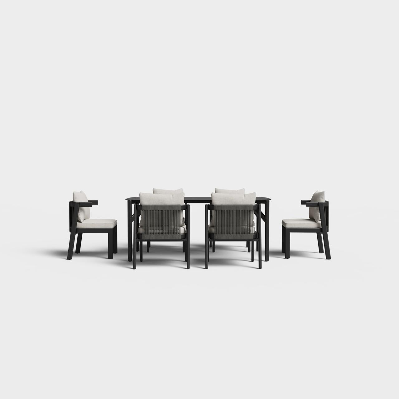 Mesa 7‑Piece Dining Set with Sunbrella® Cushions