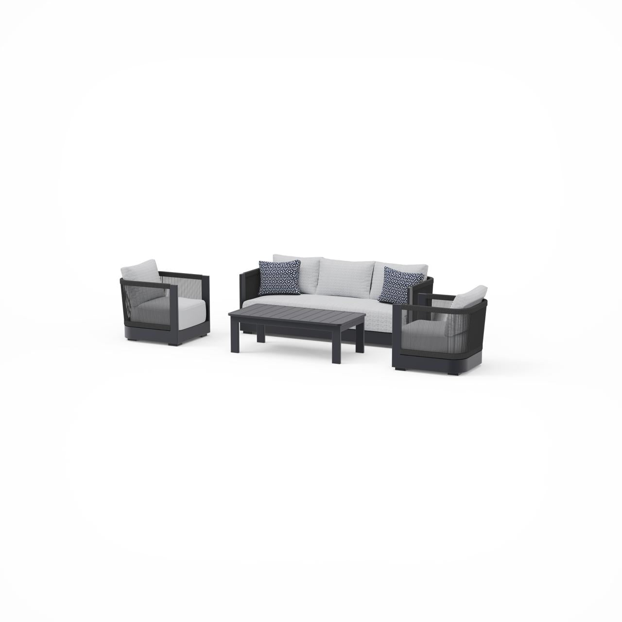 Strata 4‑Piece Lounge Set with Sunbrella® Cushions