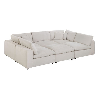 Alvora modular sofa in Ivory, front three-quarter view