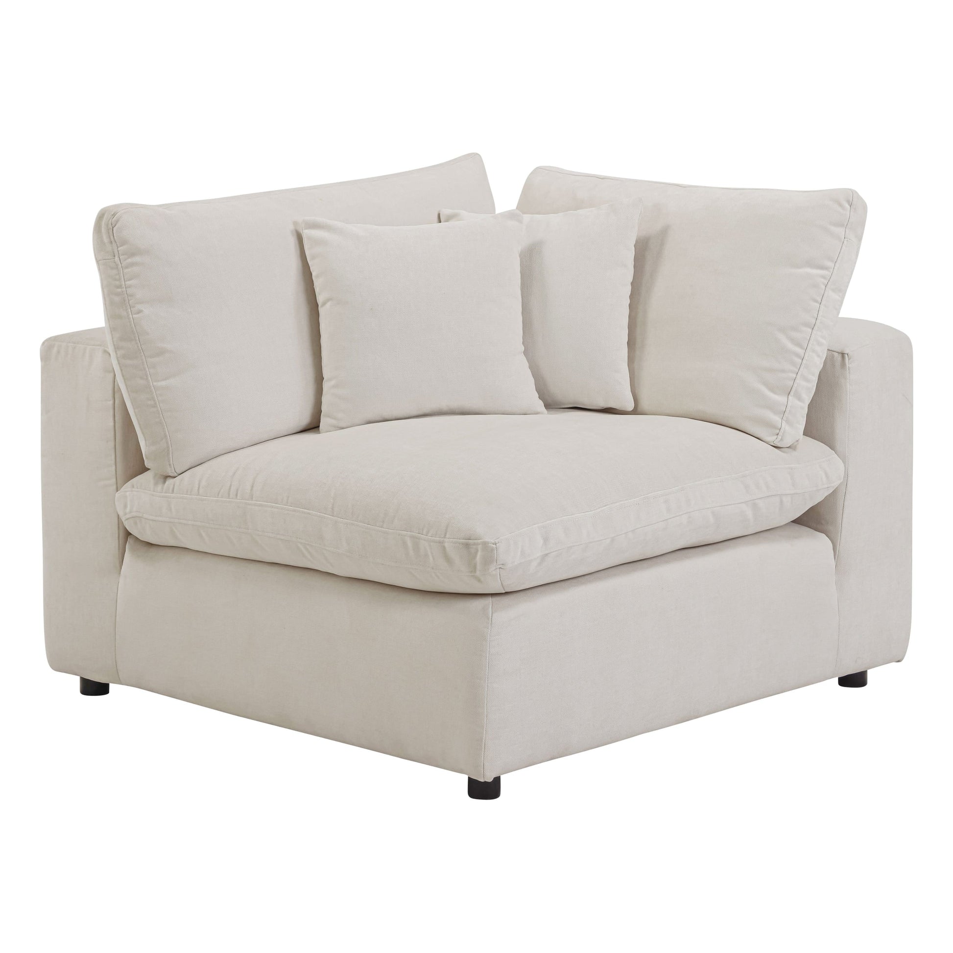 Alvora Corner Chair in Ivory, included in this configuration