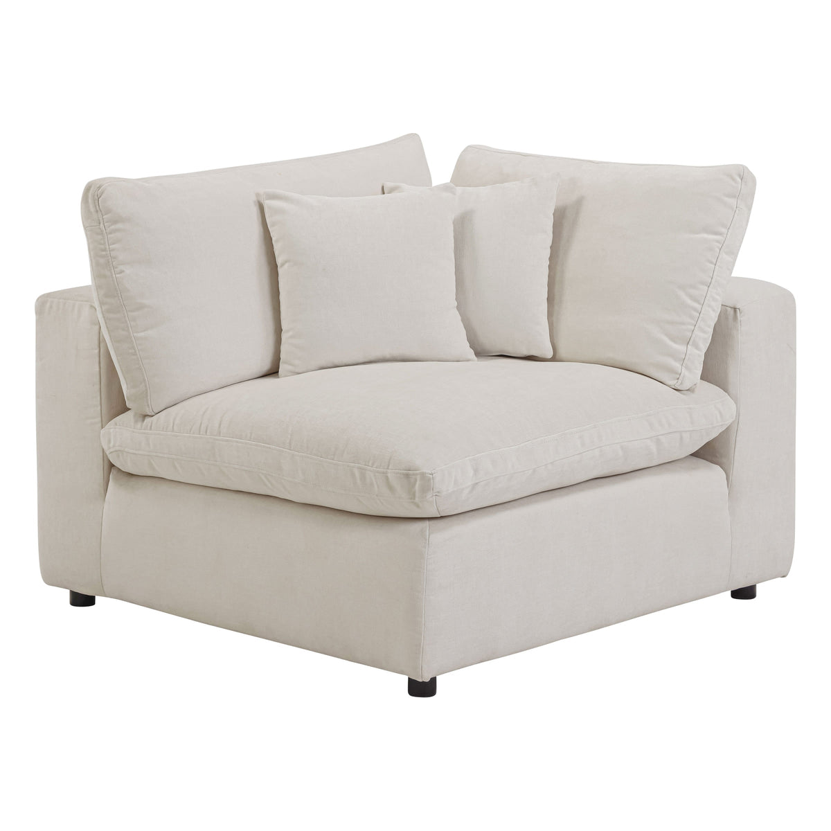 Alvora Corner Chair in Ivory, included in this configuration