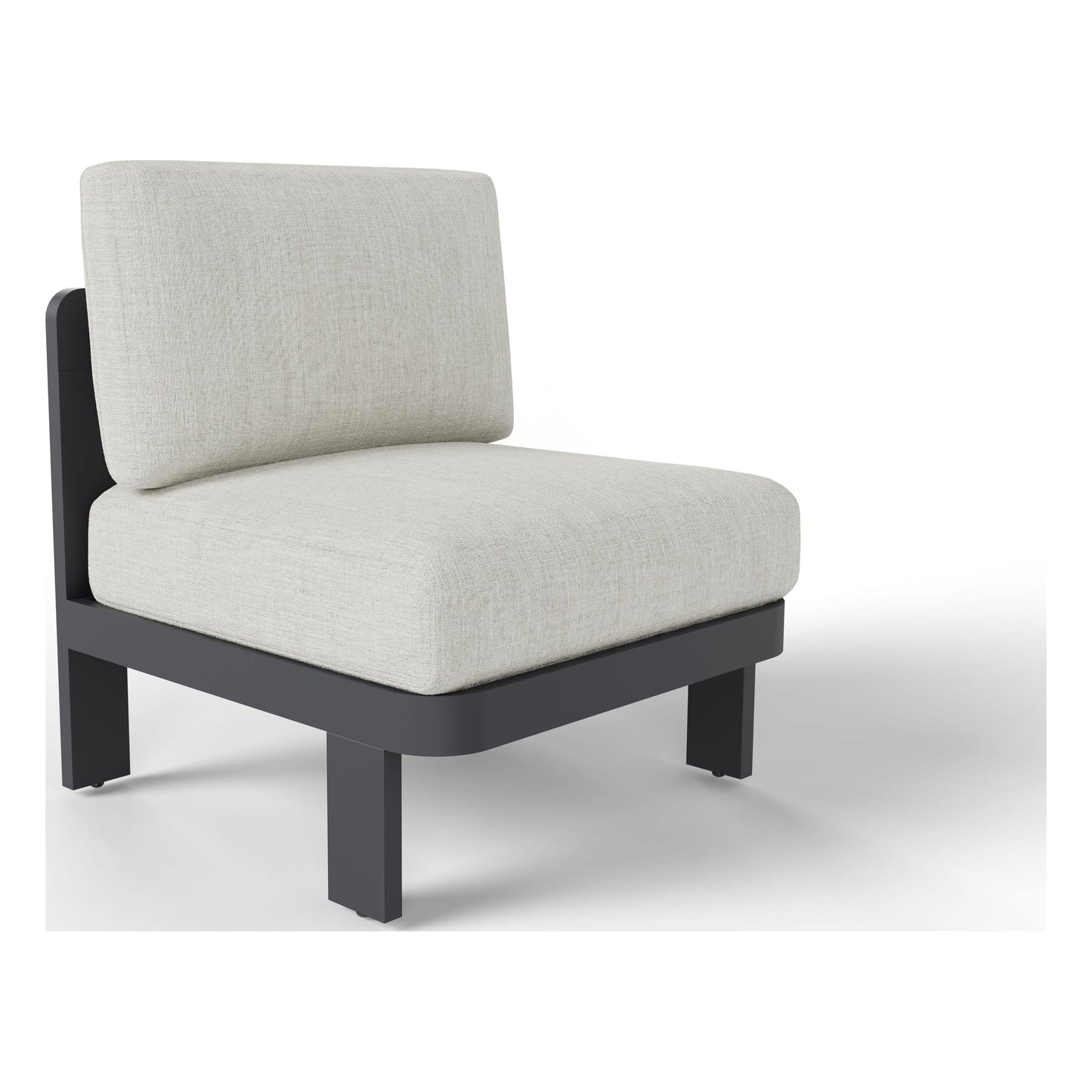Granite armless chair from the Aspen modular outdoor sectional