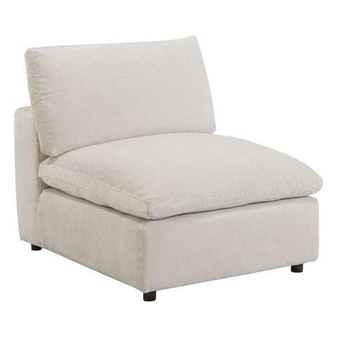 Alvora armless modular chair in Ivory