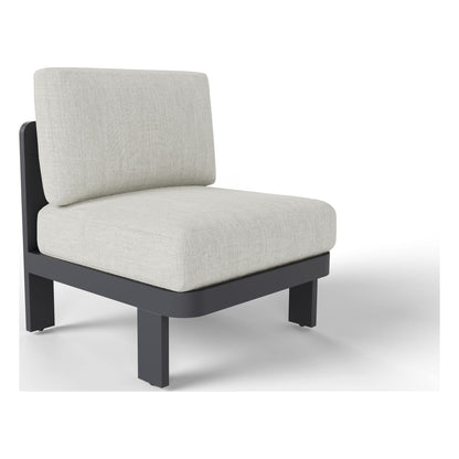 Aspen armless outdoor chair in Granite