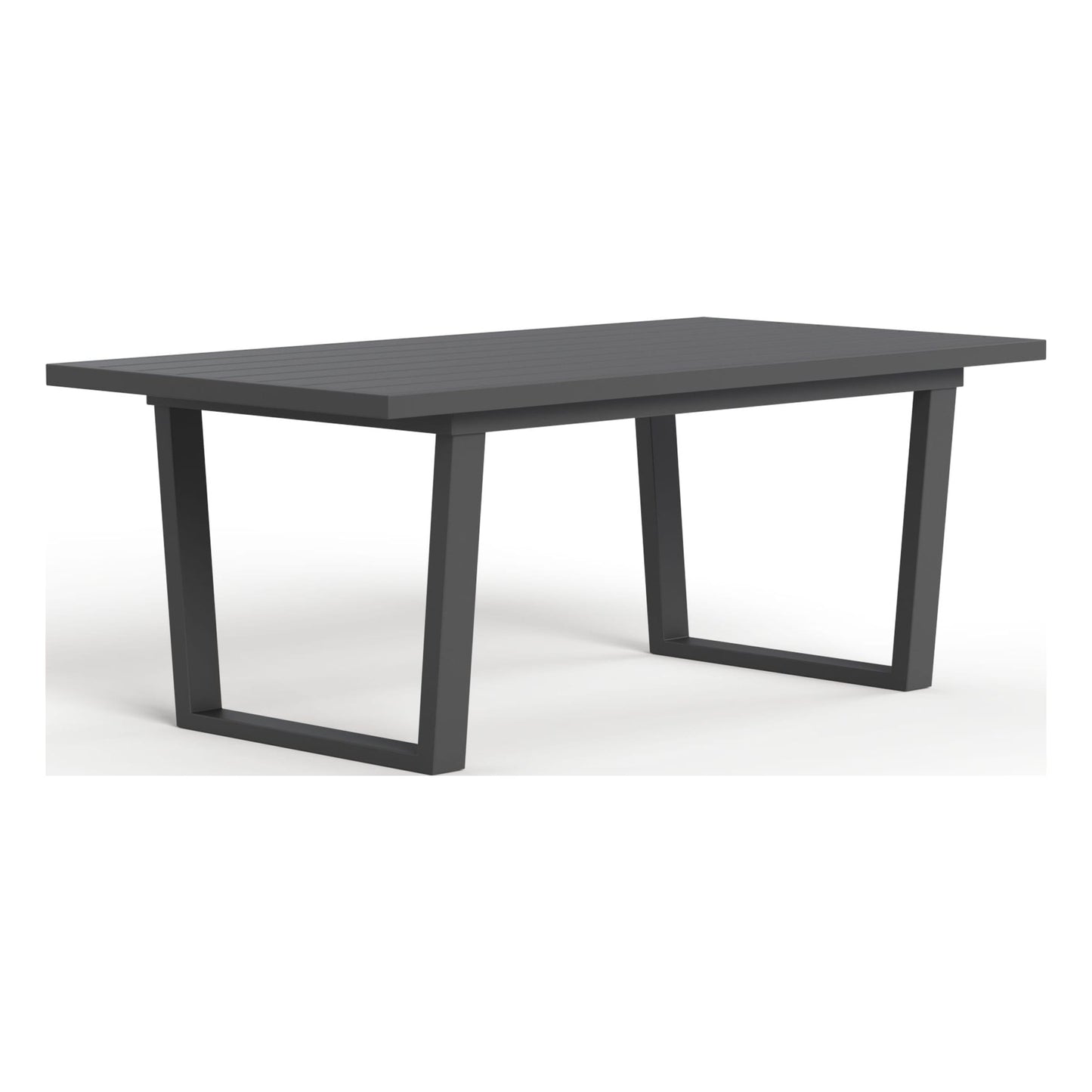 Monarch slatted aluminum outdoor dining table