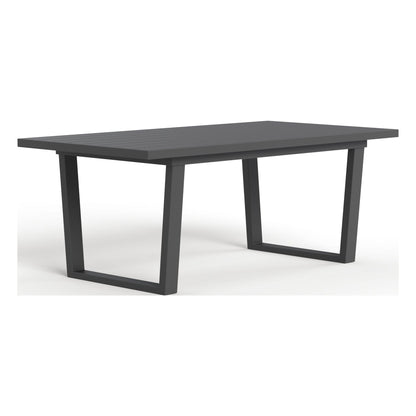 Monarch slatted aluminum outdoor dining table