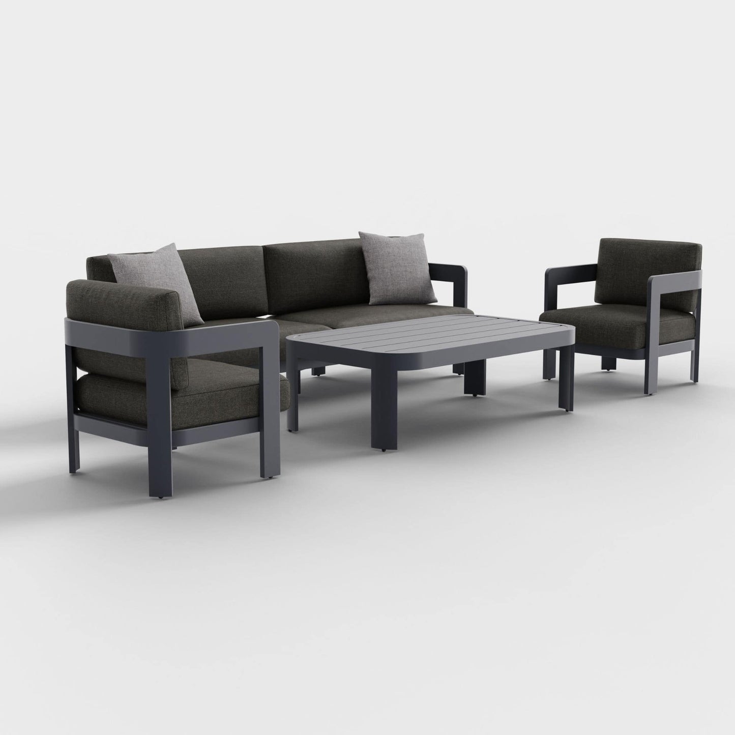 Aspen 4-Piece Lounge Set with Sunbrella® Cushions