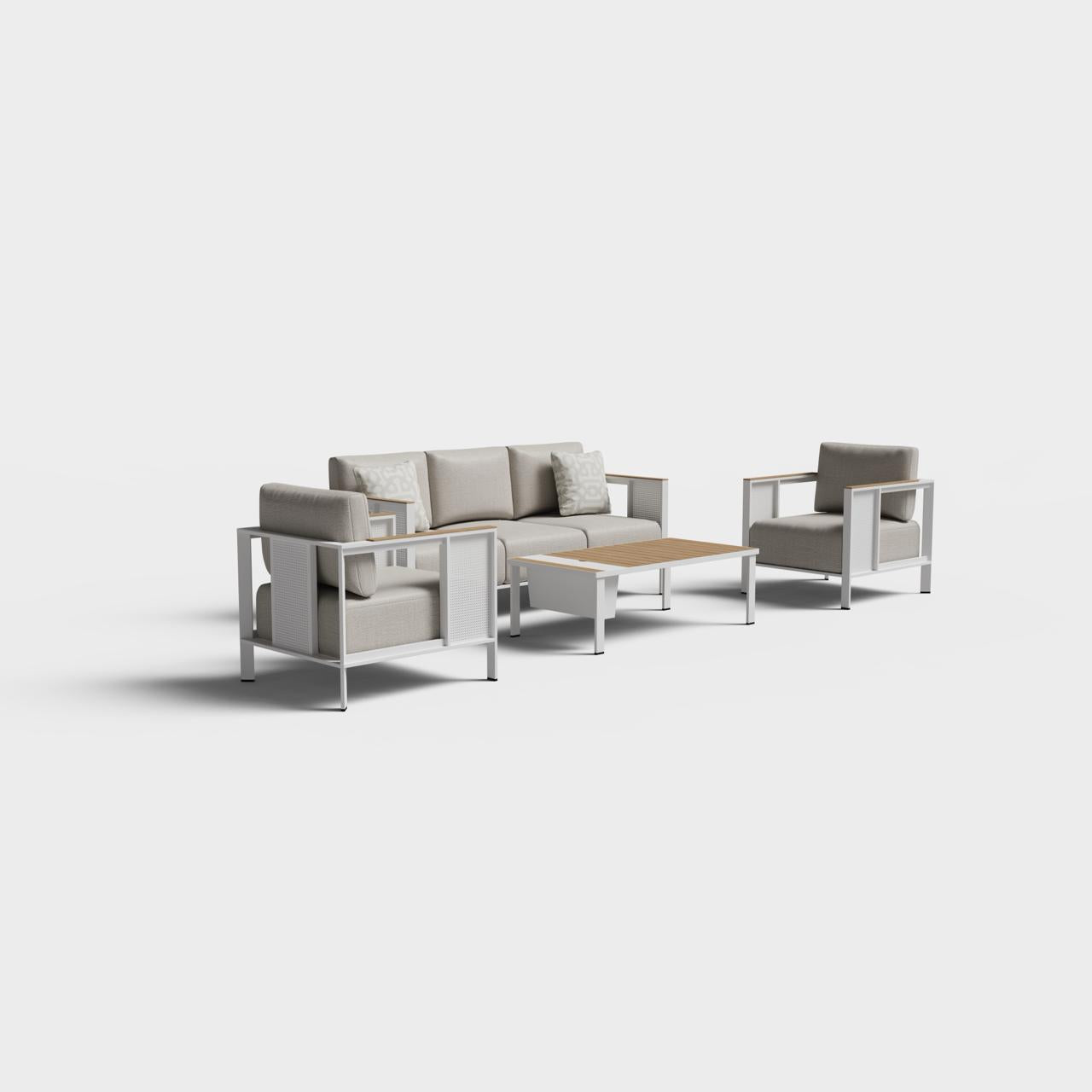 Solstice 4‑Piece Lounge Set with Sunbrella® Cushions