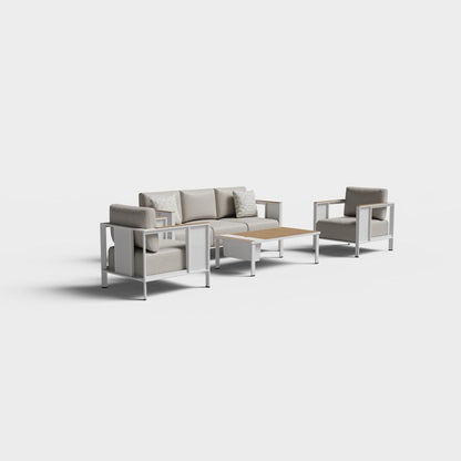 Solstice 4‑Piece Lounge Set with Sunbrella® Cushions