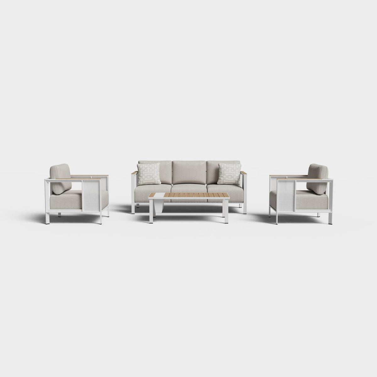 Solstice 4‑Piece Lounge Set with Sunbrella® Cushions