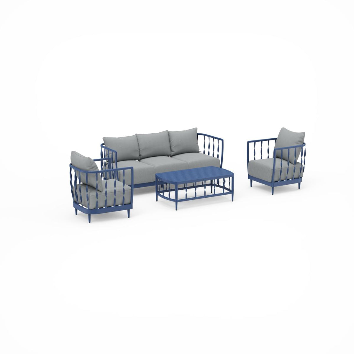 Marina 4‑Piece Lounge Set with Sunbrella® Cushions