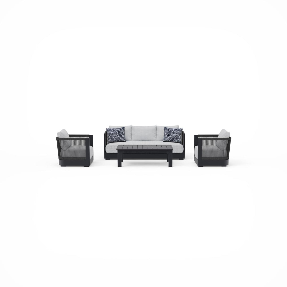 Strata 4‑Piece Lounge Set with Sunbrella® Cushions