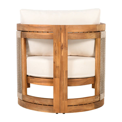 Lyra 4-Piece Acacia & Rope Patio Set with Cushions